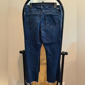 MOTHER The Weekender High Rise Fray Jeans